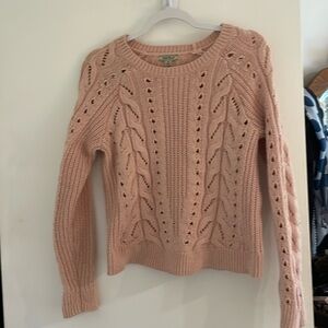 Lucky brand peach cotton sweater sz m